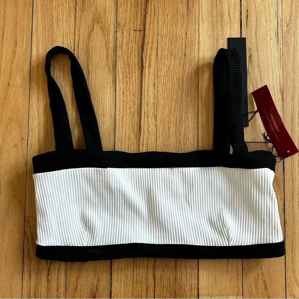 Carbon38 ribbed‎ sports br black white small women’s